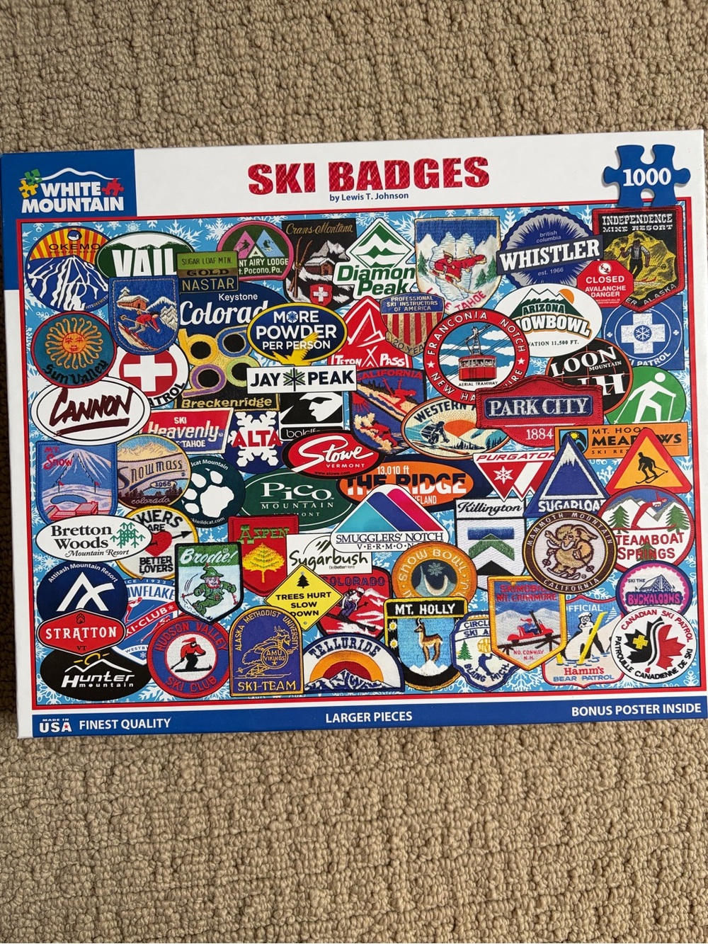 White Mountain Ski Badges Puzzle